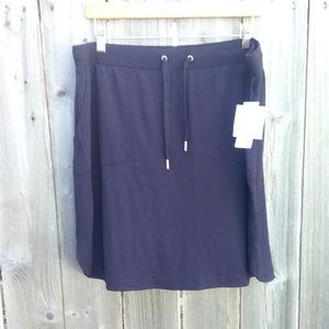 Liz Claiborne Weekend Women's Pull on Navy Blue Mini Skirt Knit Preppy